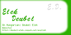 elek deubel business card